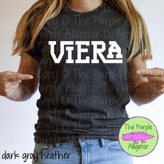 Viera Varsity Slab Funky | Bold & Playful Spirit Wear for Students, Staff & Fans - CHOOSE YOUR DESIGN COLOR 0725 (d2f TPA)