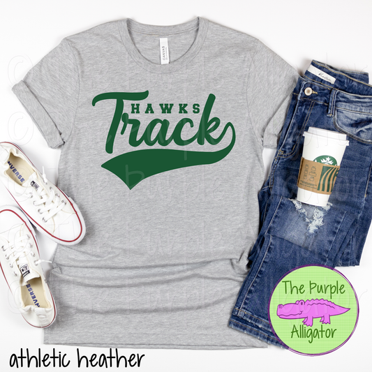 Hawks Track SC16 Mascot School Spirit - CHOOSE YOUR DESIGN COLOR (d2f TPA)