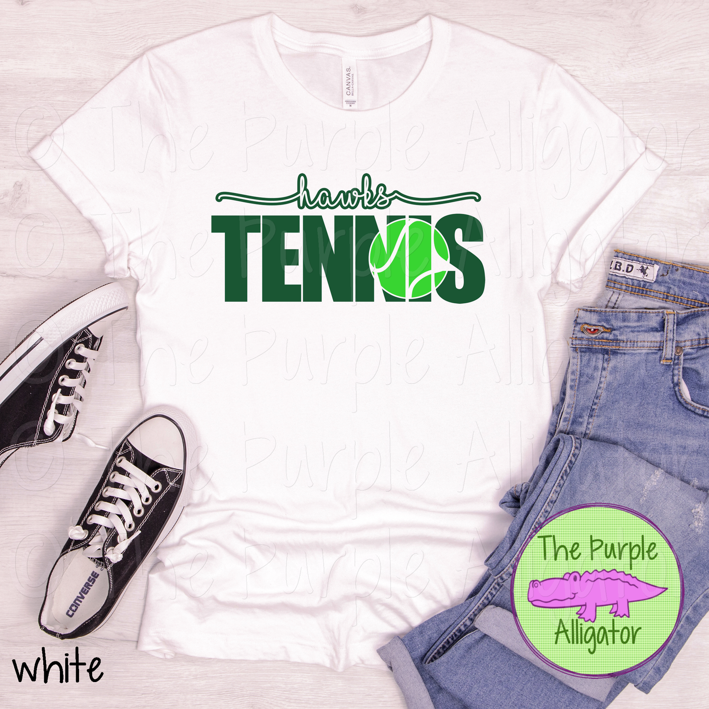 Hawks Tennis SC3 Mascot School Spirit - CHOOSE YOUR DESIGN COLOR (d2f TPA)