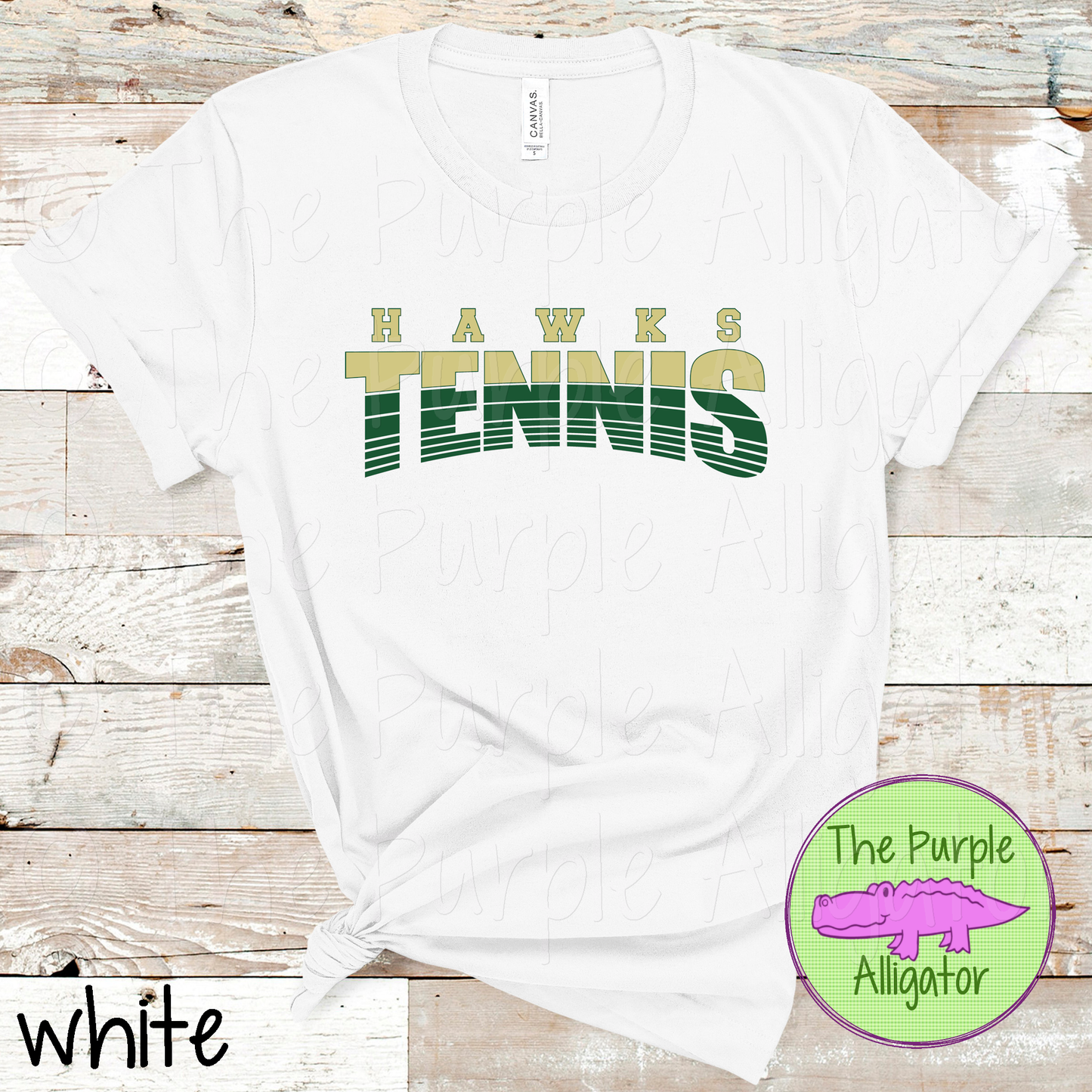 Hawks Tennis SC4 Mascot School Spirit - CHOOSE YOUR DESIGN COLORS (d2f TPA)