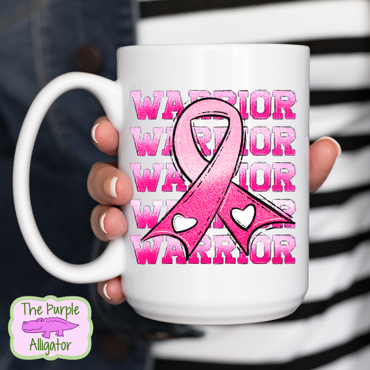 Warrior Pink Ribbon BCA (EPC) 15oz Ceramic Mug