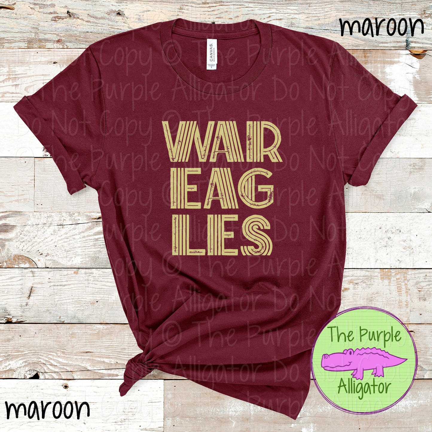War Eagles Inline Edge - The Grunge Series - Mascot Spirit Wear Distressed Block Athletic Fan Apparel 0824 TPA