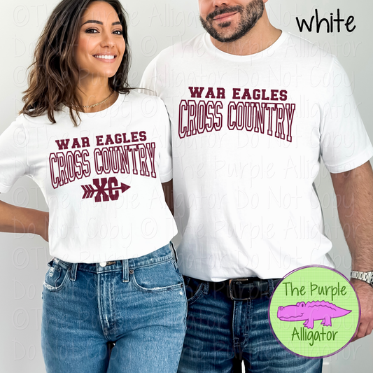 War Eagles Cross Country 1 - Custom Cross Country Spirit Wear Mascot Apparel 0626 TPA