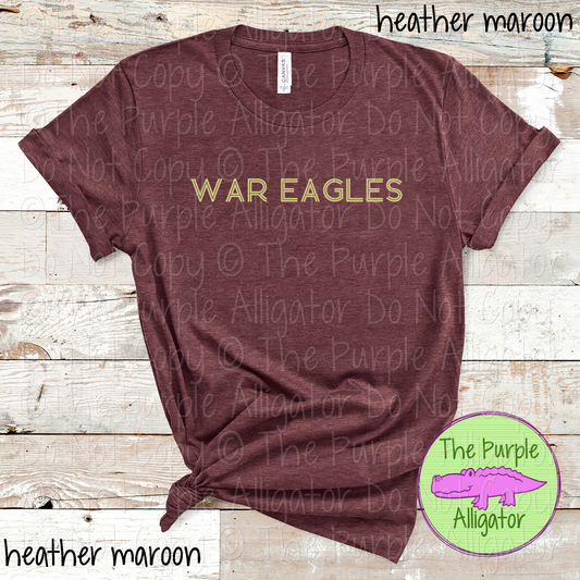 War Eagles Dualline Classic – The Retro Line Series Vintage Double Line Lettering Custom Spirit Wear 0426 TPA