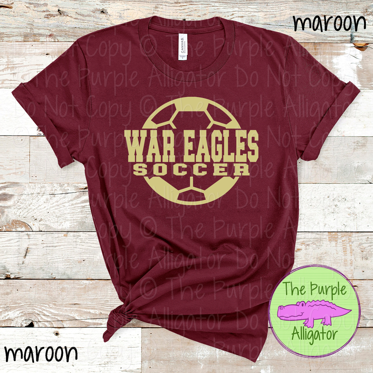 War Eagles Soccer 9 – Custom Soccer Ball Mascot Spirit Wear 1026 TPA