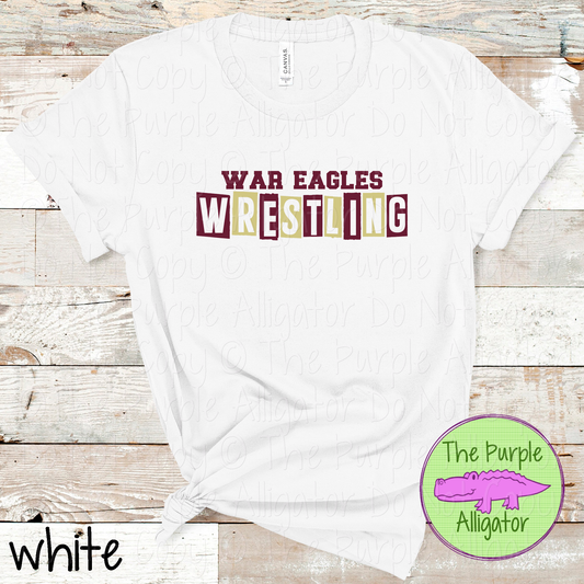 War Eagles Wrestling Halftime – The Halftime Series Custom Two-Color Mascot Wrestling Spirit Wear 0625 TPA