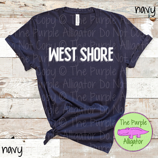 West Shore NF Two-Tone Offset Spirit Design | Bold Two-Color Offset Text Design | CHOOSE YOUR DESIGN COLORS 0825 (d2f TPA)