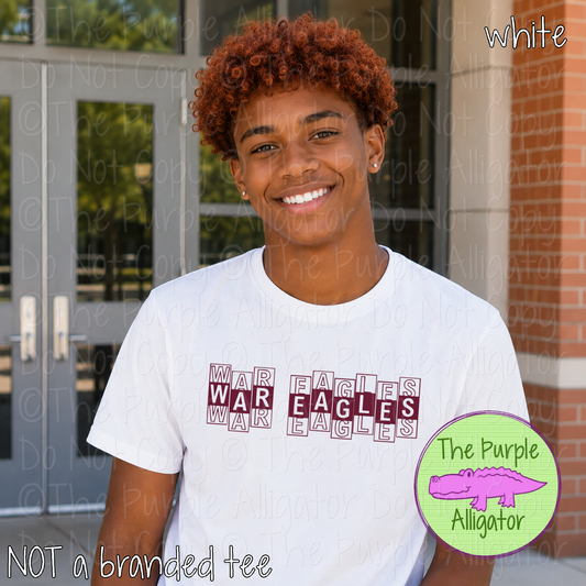 War Eagles Side Step - The Stacked Series – Custom Spirit Wear School & Mascot Apparel 0926 TPA