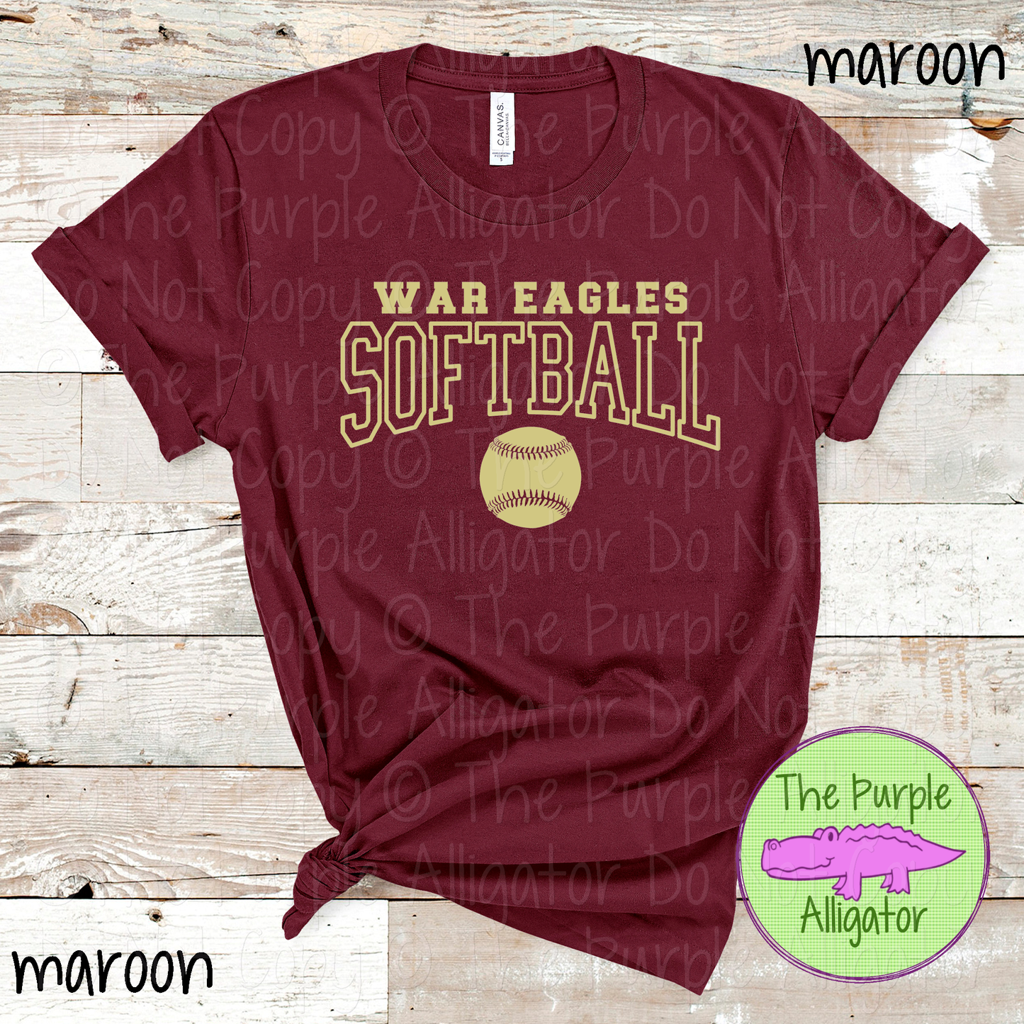 War Eagles Softball 42 - Custom Softball Team Spirit Wear Mascot Apparel 0726 TPA