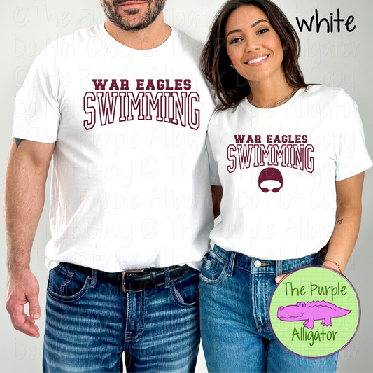 War Eagles Swimming 2 - Custom Swim Spirit Wear Mascot Apparel 0626 TPA