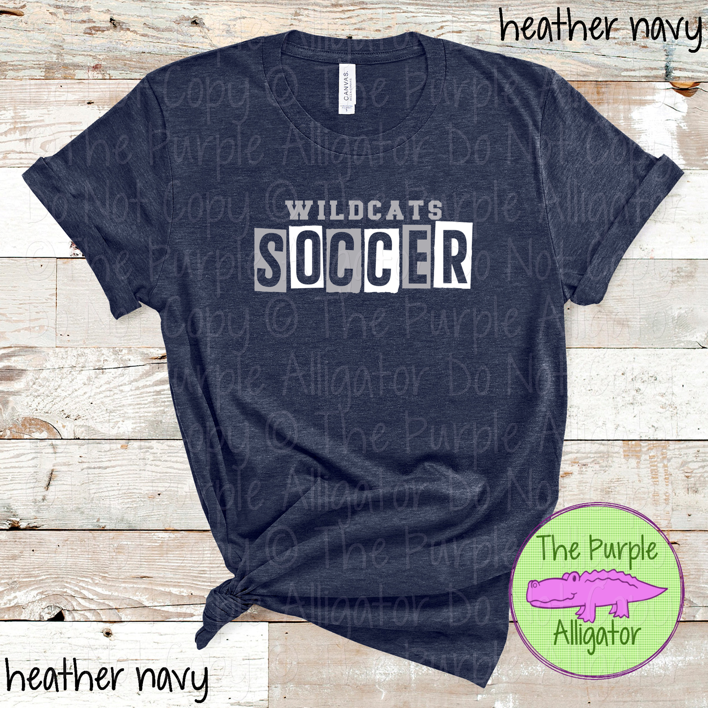 Wildcats Soccer Halftime – The Halftime Series Custom Two-Color Mascot Soccer Spirit Wear 0626 TPA