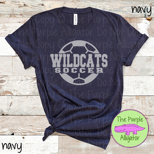 Wildcats Soccer 9 – Custom Soccer Ball Mascot Spirit Wear 1026 TPA