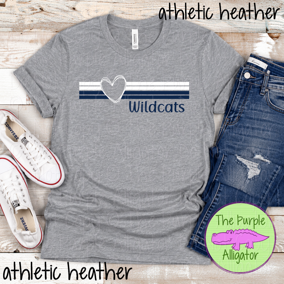 Wildcats Heartline – Custom Spirit Wear Mascot Apparel 0926 TPA