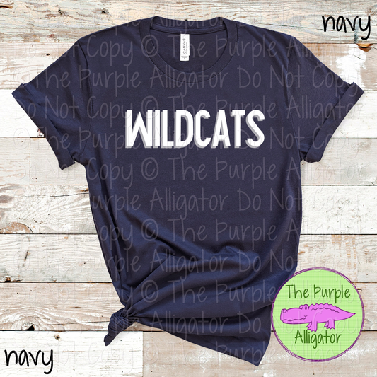Wildcats NF Two-Tone Offset Spirit Design | Bold Two-Color Offset Text Design | CHOOSE YOUR DESIGN COLORS 0825 (d2f TPA)