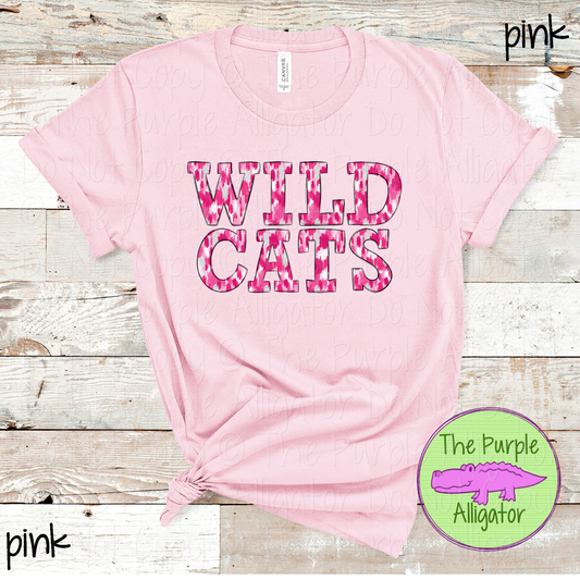 Wildcats Pink Out Brush Strokes – Custom Pink Mascot Spirit Wear Breast Cancer Awareness Apparel 0726 TPA
