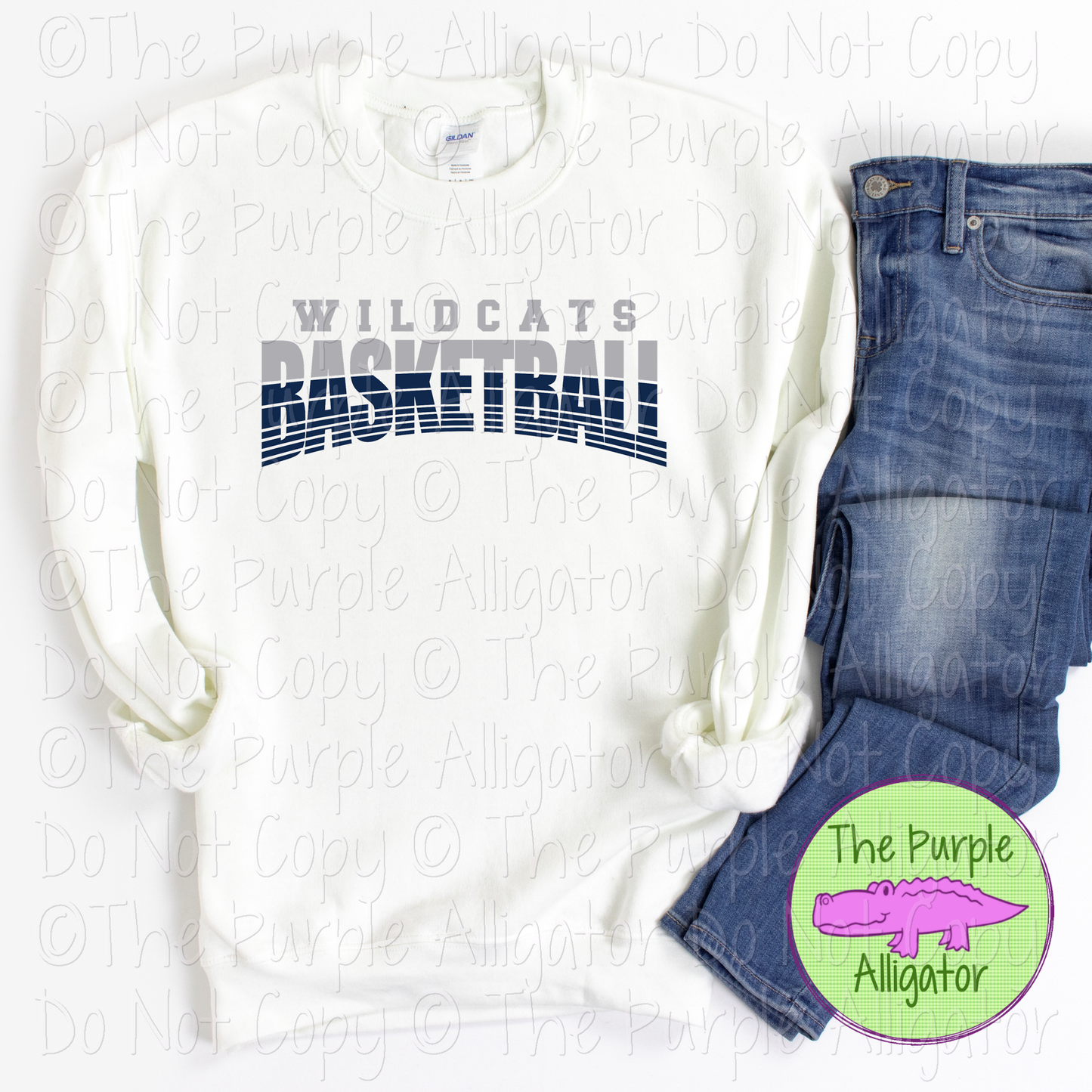 Wildcats Basketball 40 - Vintage Arch Custom Basketball Spirit Wear Mascot Apparel 0624 TPA