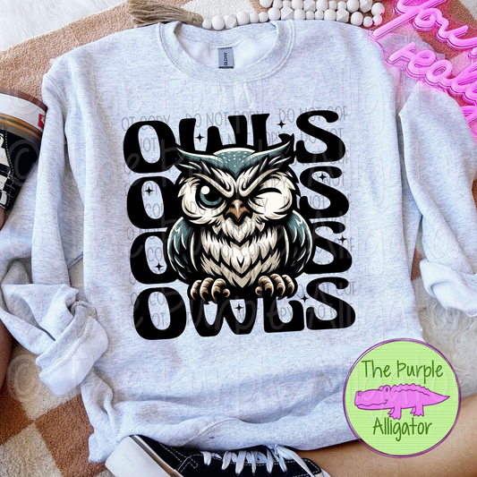Owls Winking Mascot School Spirit (d2f SWD)