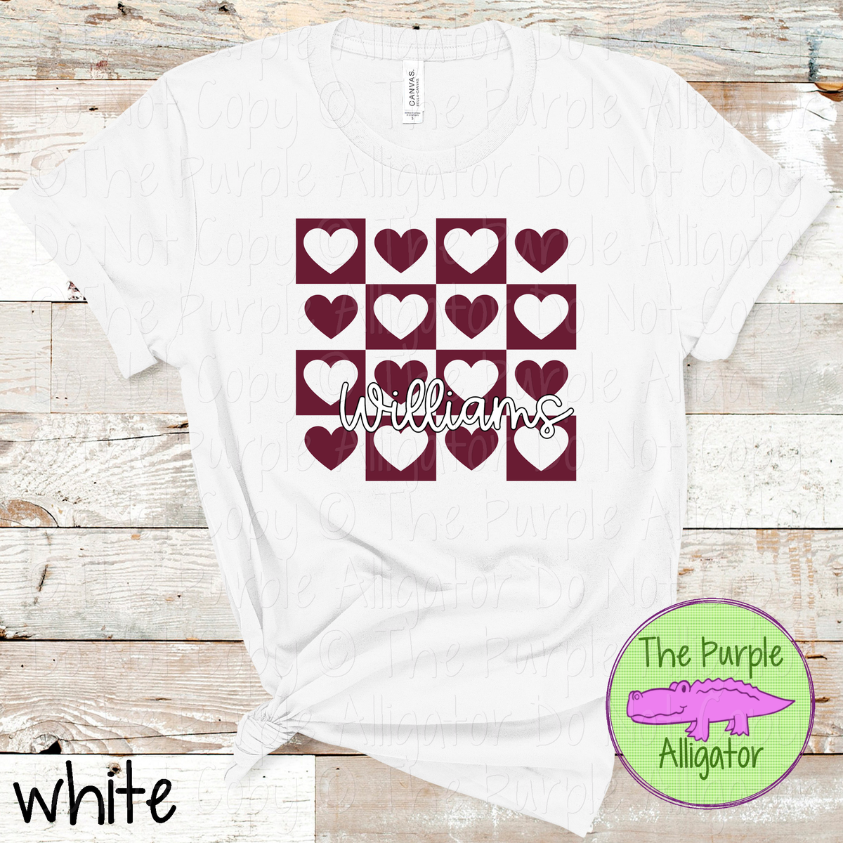 Williams Heart Checkerboard – Custom School Spirit Wear 0924 TPA