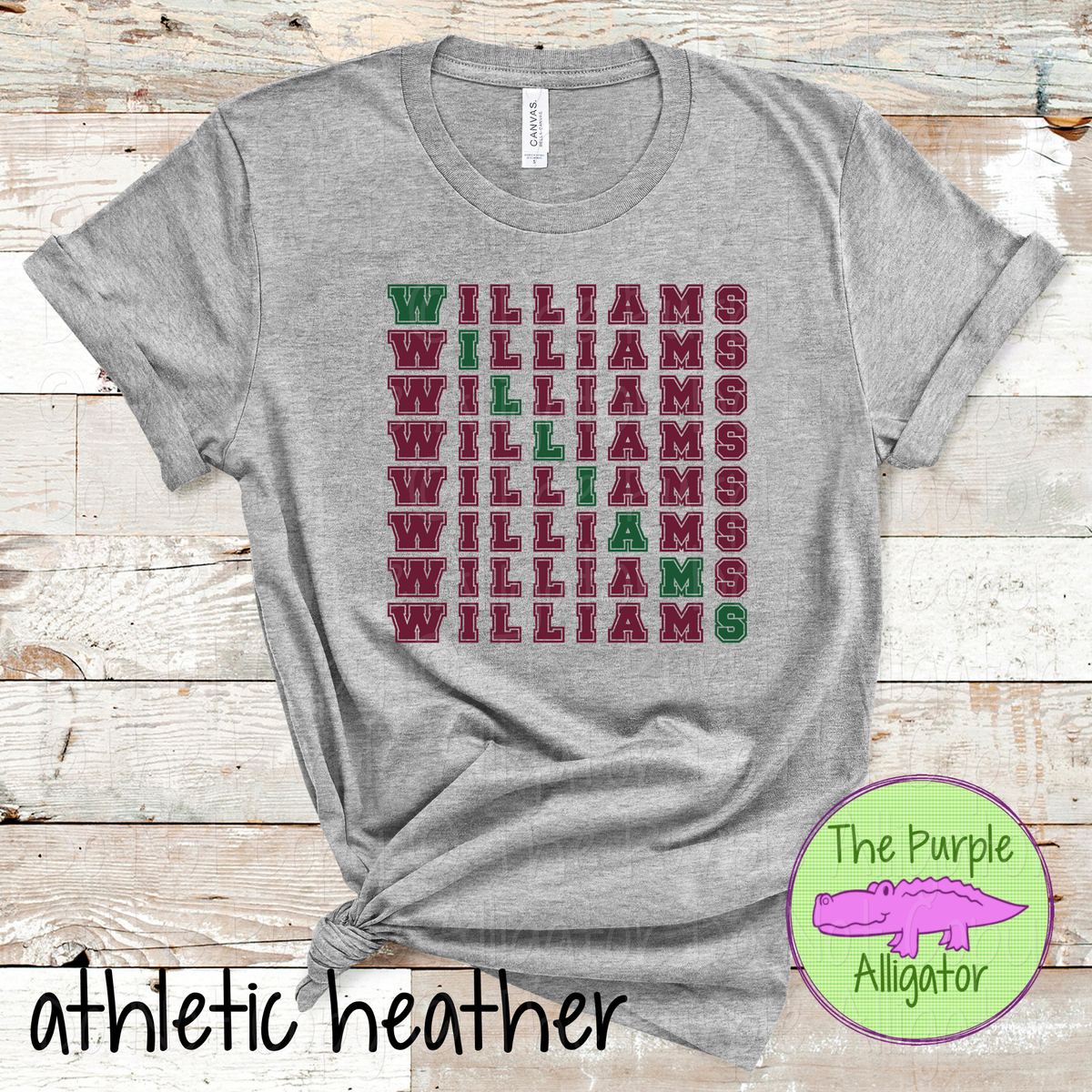 Williams 2 Color Stack - The Stacked Series | Custom Spirit Wear for Teachers, Students & Fans 0725 TPA