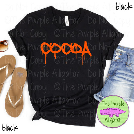 Cocoa Wet Paint - The Graffiti Series | Bold Dripping Spirit Design - CHOOSE YOUR TEXT COLOR  1025 (d2f TPA)