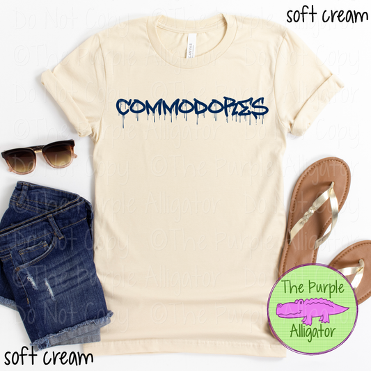 Commodores Wet Paint - The Graffiti Series | Bold Dripping Spirit Design - CHOOSE YOUR TEXT COLOR  1025 (d2f TPA)