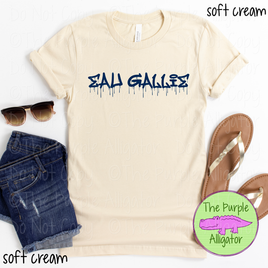 Eau Gallie Wet Paint - The Graffiti Series | Bold Dripping Spirit Design - CHOOSE YOUR TEXT COLOR  1025 (d2f TPA)