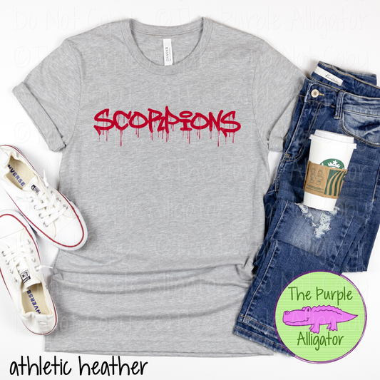 Scorpions Wet Paint - The Graffiti Series | Bold Dripping Spirit Design - CHOOSE YOUR TEXT COLOR  1025 (d2f TPA)