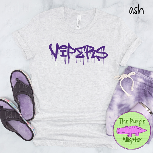 Vipers Wet Paint - The Graffiti Series | Bold Dripping Spirit Design - CHOOSE YOUR TEXT COLOR  1025 (d2f TPA)