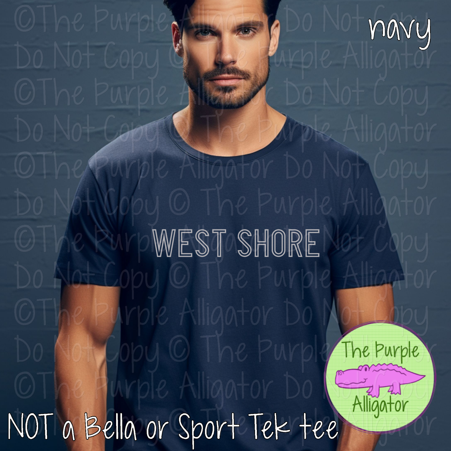 West Shore Iron Line - The Outline Series | Outline Spirit Wear Shirt - Bold Modern Block Design 0226 TPA