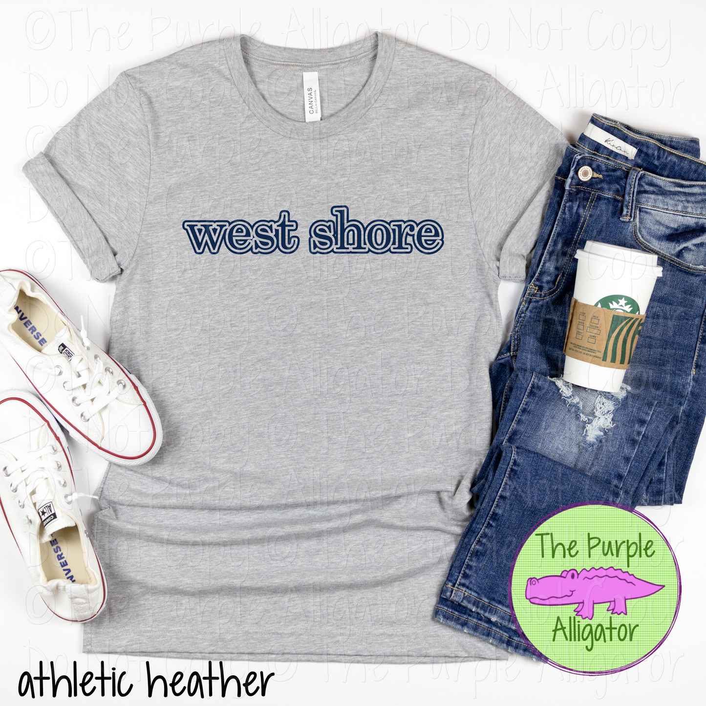 West Shore Legacy Outline - The Classic Series - Custom School & Mascot Spirit Wear Apparel 0626 TPA