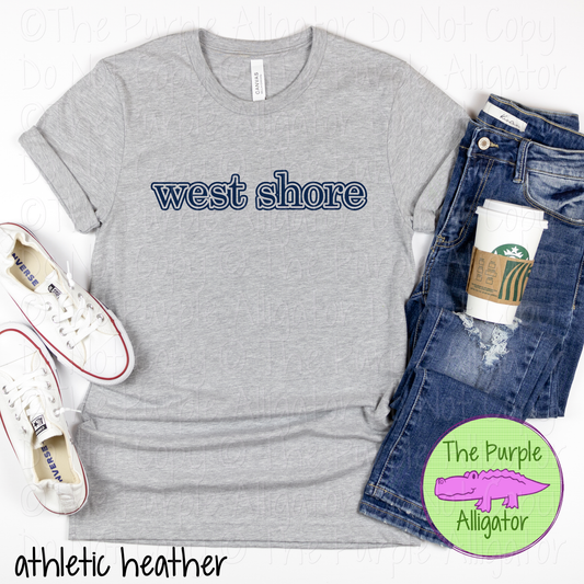 West Shore Legacy Outline - The Classic Series - Custom School & Mascot Spirit Wear Apparel 0626 TPA