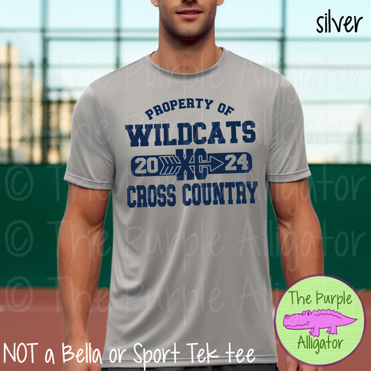 Wildcats Cross Country SC15 Mascot School Spirit - CHOOSE YOUR DESIGN COLOR (d2f TPA)