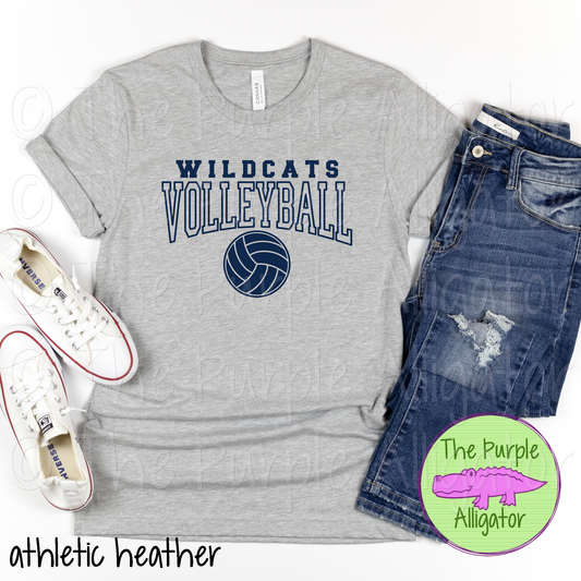 Wildcats Volleyball SC49 Mascot School Spirit - CHOOSE YOUR DESIGN COLOR (d2f TPA)