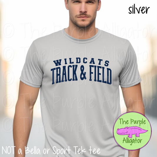 Wildcats Track & Field SC20 Mascot School Spirit - CHOOSE YOUR DESIGN COLOR (d2f TPA)