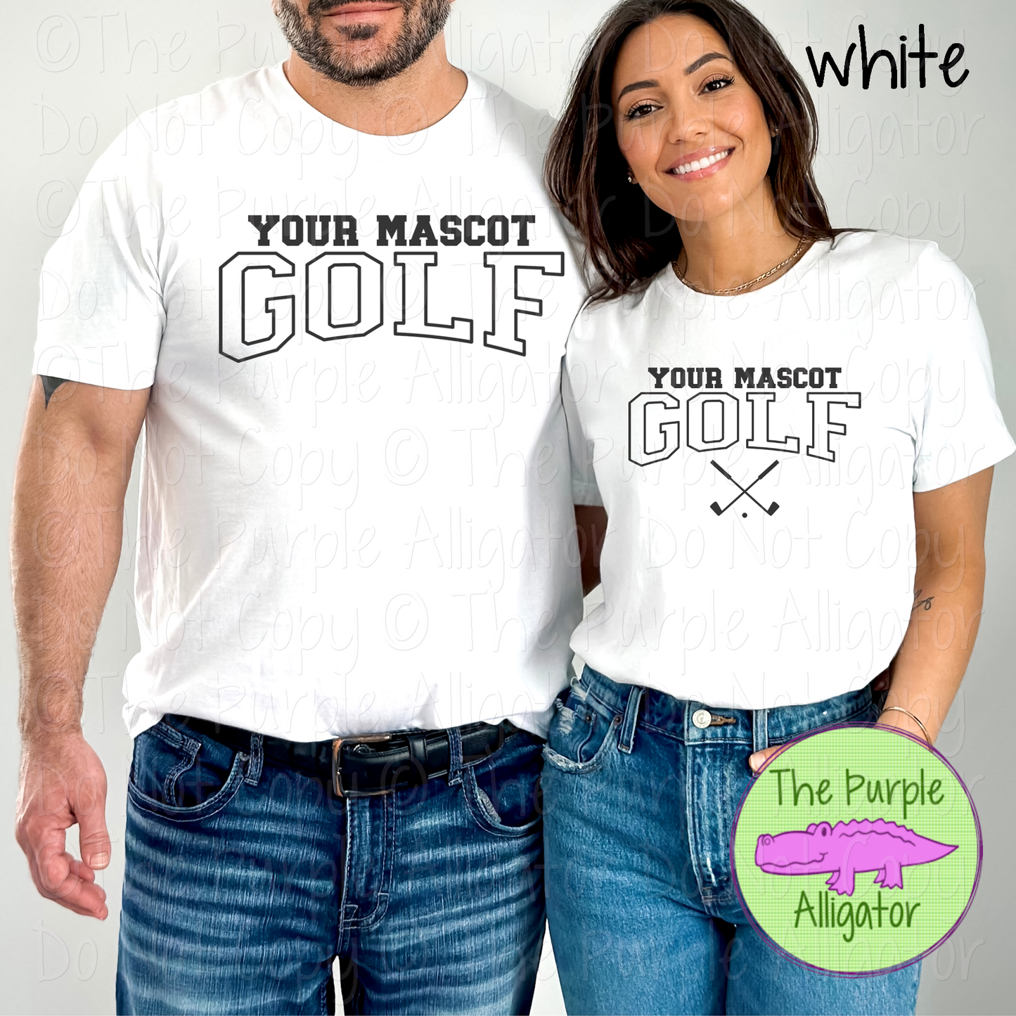 YOUR MASCOT Golf 1 – Custom Golf Team Spirit Wear, Mascot Golf Apparel for Players & Fans 0625 TPA