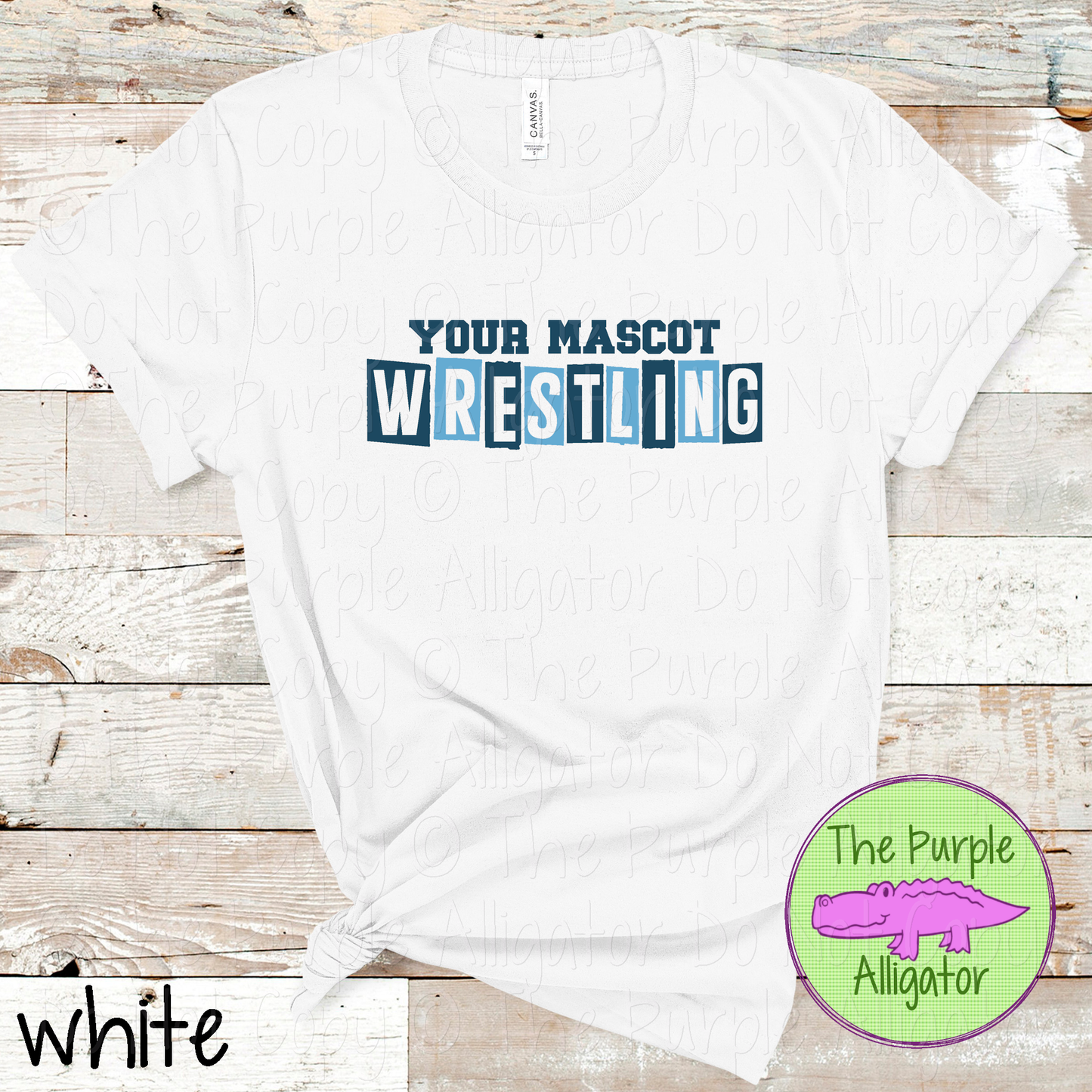 YOUR MASCOT Wrestling Halftime – The Halftime Series Custom Two-Color Mascot Wrestling Spirit Wear 0625 TPA