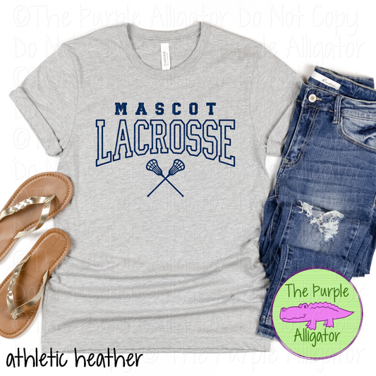 YOUR MASCOT Lacrosse 4 - Custom Lacrosse Team Spirit Wear Mascot Apparel 0626 TPA