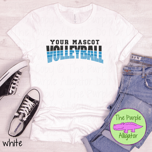 YOUR MASCOT Volleyball 38 - Vintage Arch Custom Volleyball Spirit Wear Mascot Apparel 0626 TPA