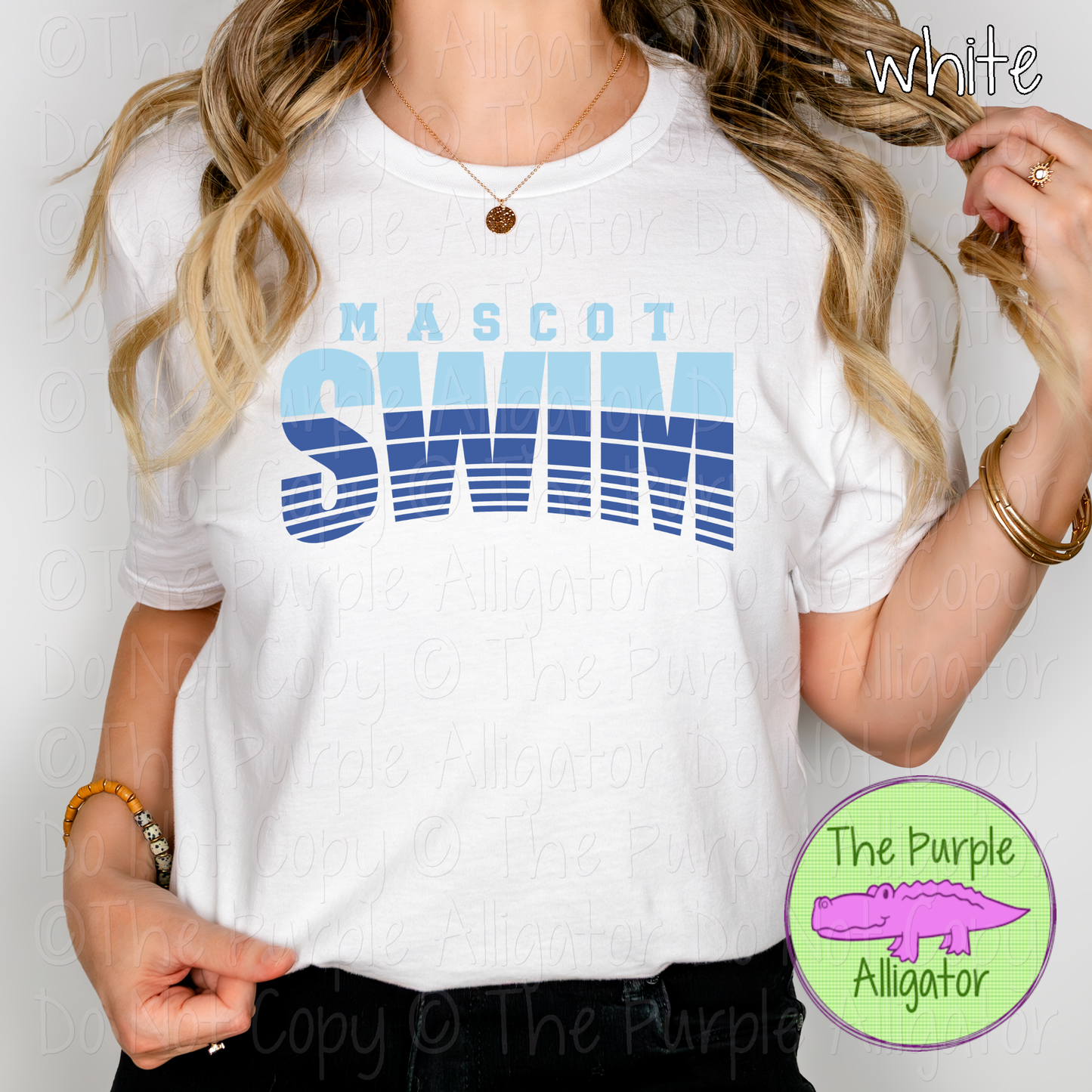 YOUR MASCOT Swim 10 – Vintage Arch Custom Swim Spirit Wear Mascot Apparel 0425 TPA