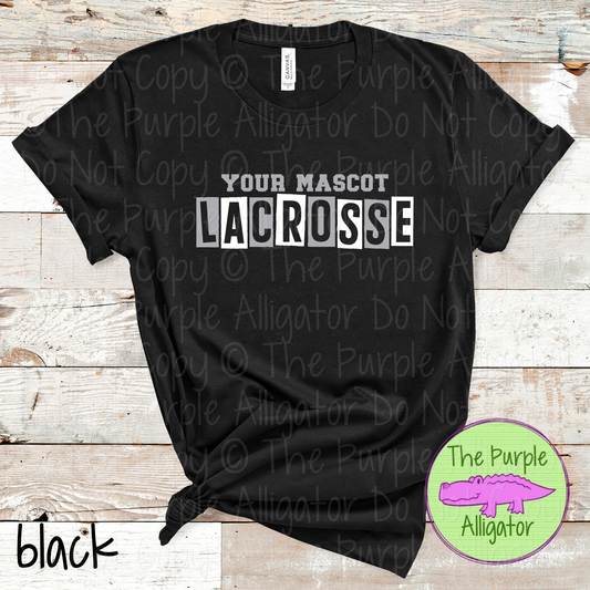 YOUR MASCOT Lacrosse Halftime – The Halftime Series Custom Two-Color Mascot Lacrosse Spirit Wear 0626 TPA