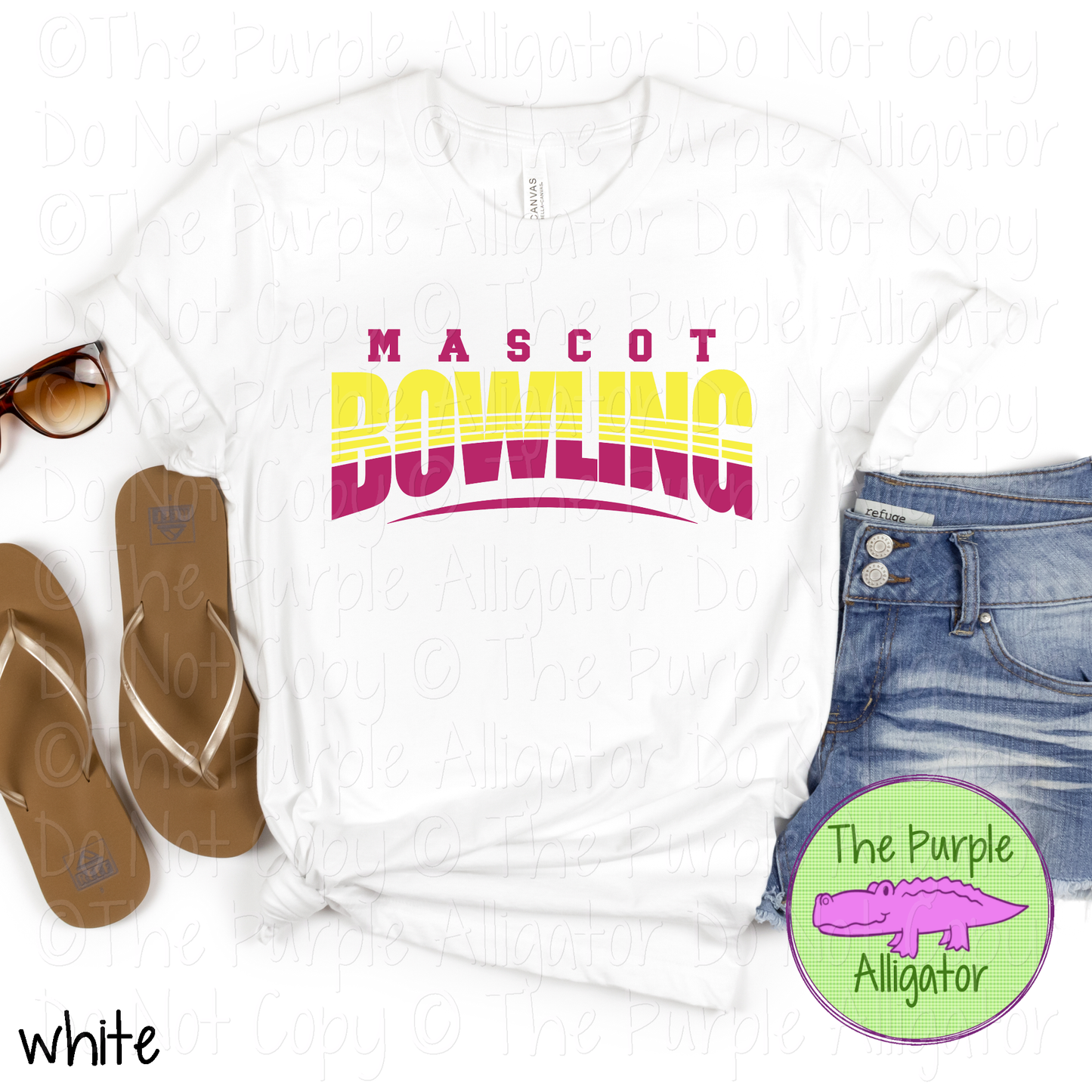 YOUR MASCOT Bowling 1 - Vintage Arch Custom Bowling Spirit Wear Mascot Apparel 0624 TPA