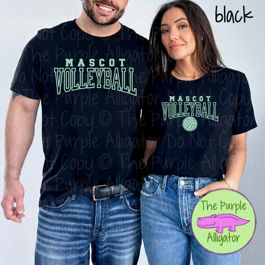 YOUR MASCOT Volleyball 49 - Custom Volleyball Spirit Wear Mascot Apparel 0626 TPA