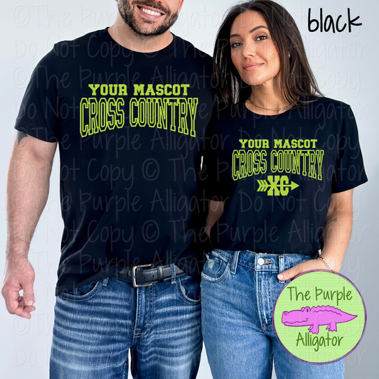 YOUR MASCOT Cross Country 1 - Custom Cross Country Spirit Wear Mascot Apparel 0626 TPA