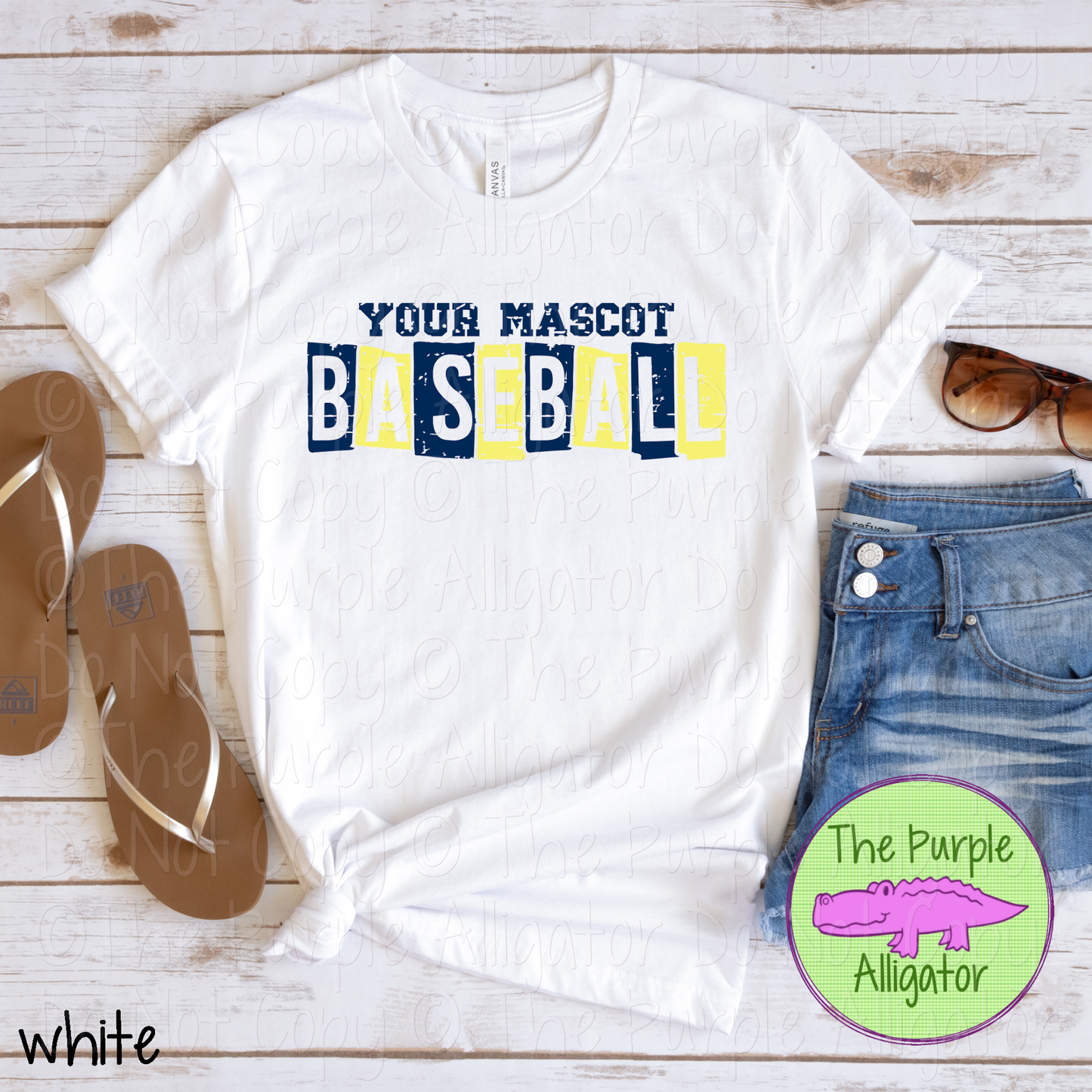 YOUR MASCOT Baseball Halftime – The Halftime Series Custom Two-Color Mascot Baseball Spirit Wear 0724 TPA