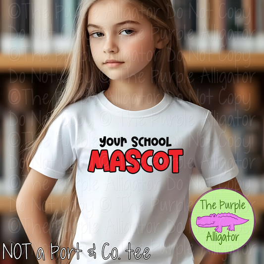YOUR SCHOOL YOUR MASCOT Mascot Bounce – Custom Elementary School Spirit Wear Mascot Apparel 0726 TPA