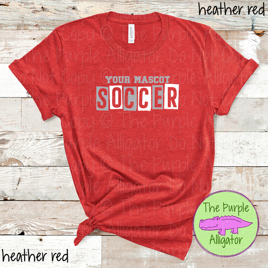 YOUR MASCOT Soccer Halftime – The Halftime Series Custom Two-Color Mascot Soccer Spirit Wear 0626 TPA
