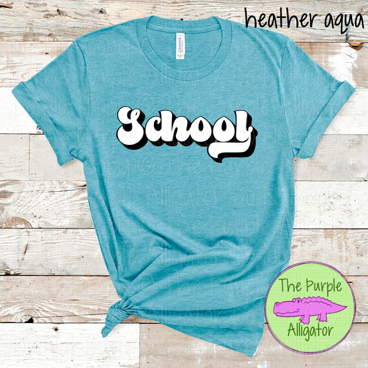 YOUR SCHOOL Throwback – Custom School & Mascot Spirit Wear Apparel 0826 TPA
