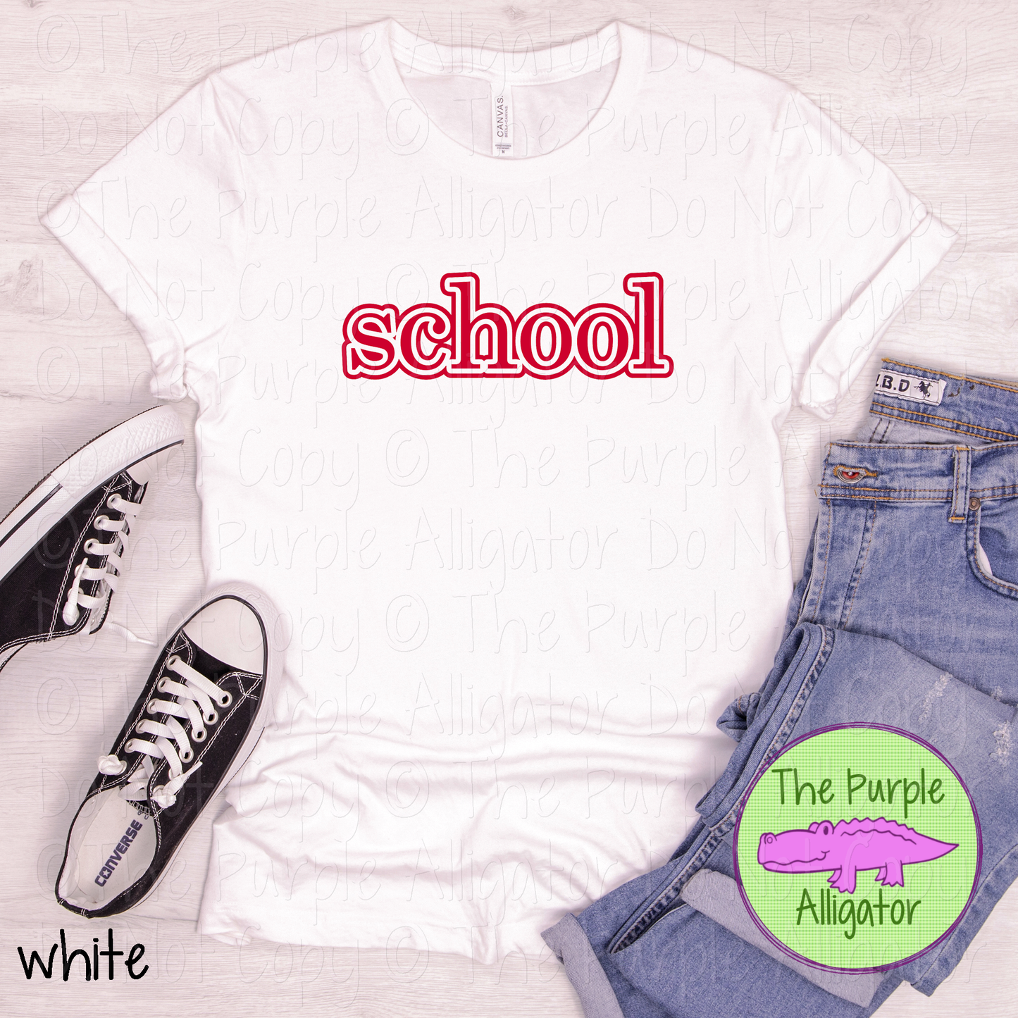 YOUR SCHOOL Legacy Outline - The Classic Series - Custom School & Mascot Spirit Wear Apparel 0626 TPA