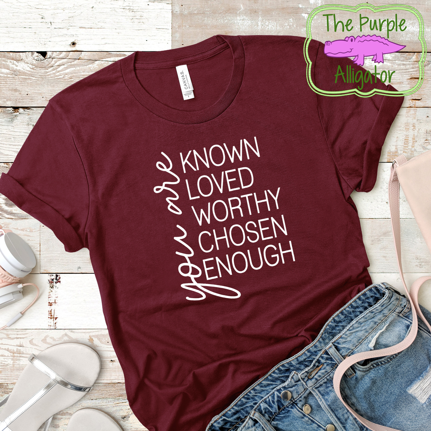 You Are Known Loved Worthy Chosen (w KKS) Tee