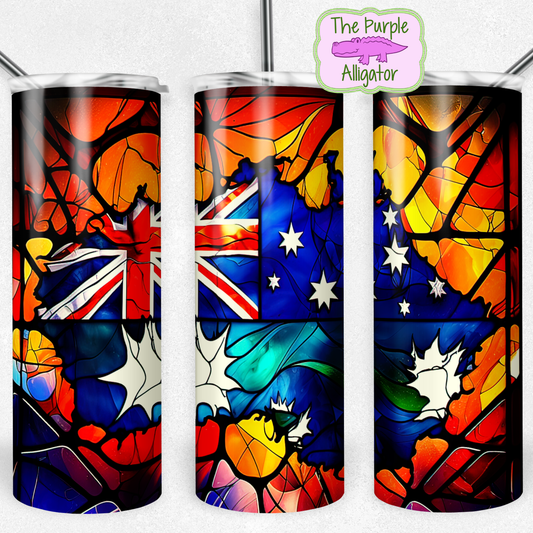 Australia Flag Stained Glass (BT) 20oz Tumbler